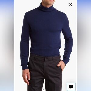 NWT Navy Amicale Cashmere Turtleneck Sweater Men’s M